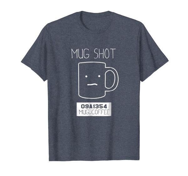 

coffee drinker gift pun tshirt mug shot, White;black
