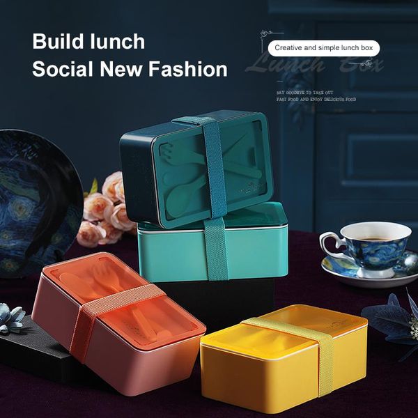 

lunch box japanese-style student office family rectangular portable storage for worker dinnerware sets