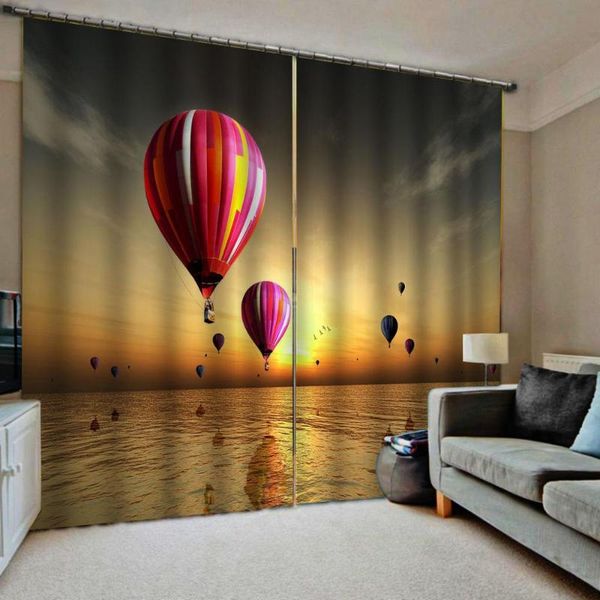 

curtain & drapes lake luxury blackout 3d window curtains for living room bedroom customized size sunset