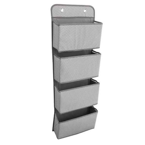 

storage bags 4 layers closet hanging bag nonwoven wall door wardrobe organizer for bedroom bathroom kitchen (raised grain)