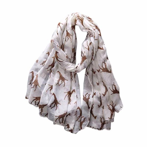 

scarves 9s boho vintage ladies giraffe print pattern long scarf warm wrap shawl elegant fresh winter gift@5, Blue;gray