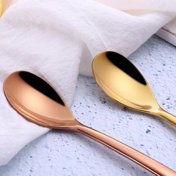 

spoons 1pc stainless steel coffee spoon creative plating ice long handle tea kitchen drinking flatware h5