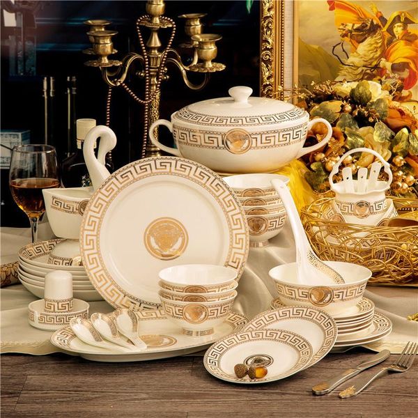 

dinnerware sets bone china tableware european style household dish set bowl spoon jingdezhen ceramic