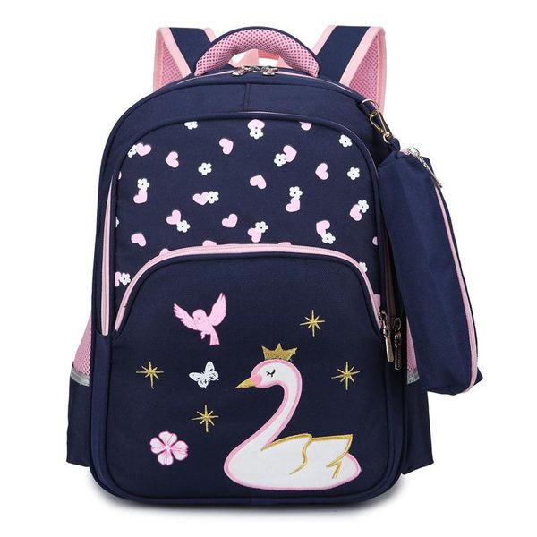 

cute cartoon embroidery school bag for teen boys girls large capacity student simple splash-proof backpack sweet backpacks bags