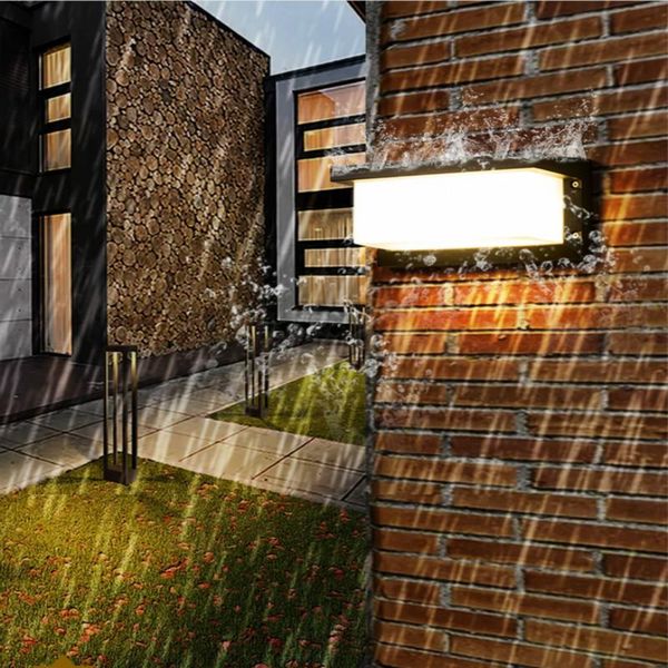 

outdoor wall lamps led light waterproof porch modern lamp radar motion sensor courtyard garden exterior
