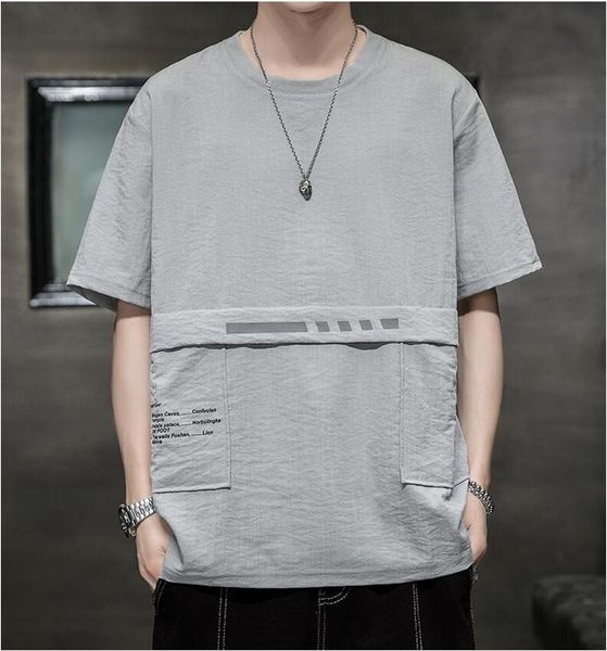 

men's t-shirts 2021 summer men cotton linen blouse casual print short sleeve o-neck breathable beach loose t shirt comfortable clothing, White;black