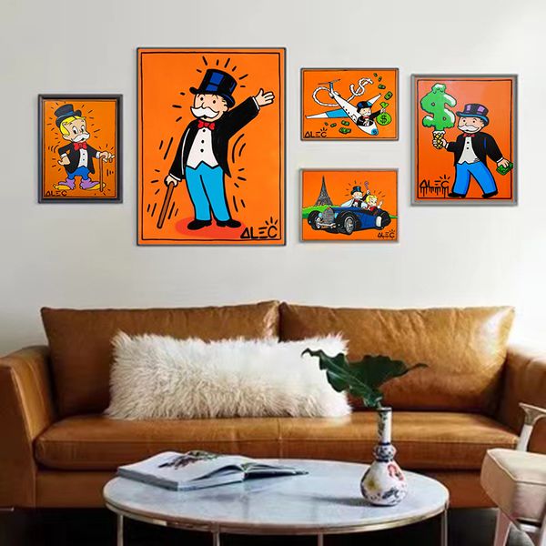 

cartoon gentleman rich man alec monopoly posters and prints canvas paintings wall art pictures for living room home decoration cua