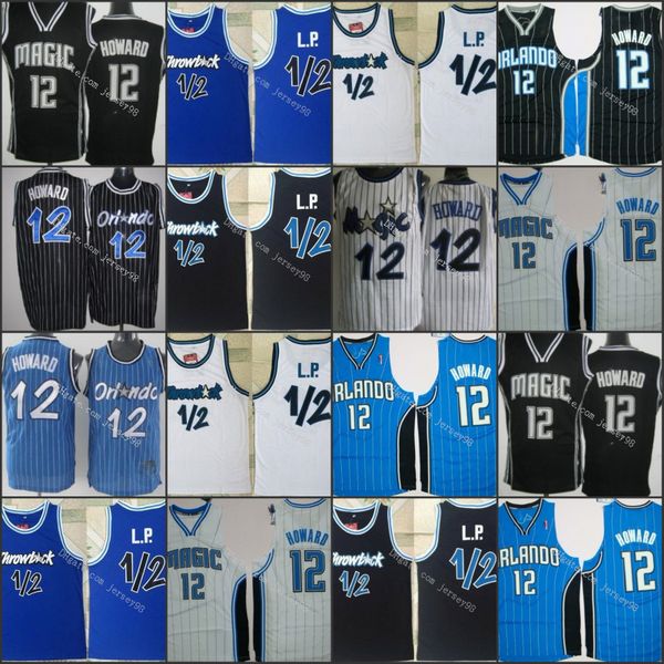 

orlando magic men #12 dwight howard retro basketball jersey, Black