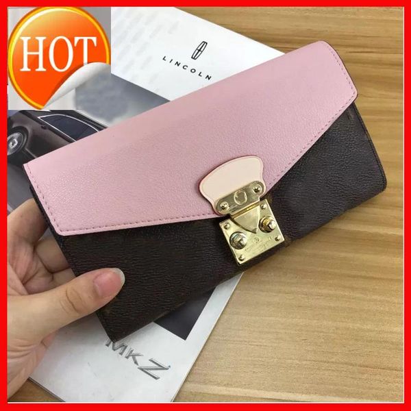 

women wallet holders purses genuine leather womens wallets long styles fashion zipper card holder red pink black white blue brown 8 color wi, Red;black