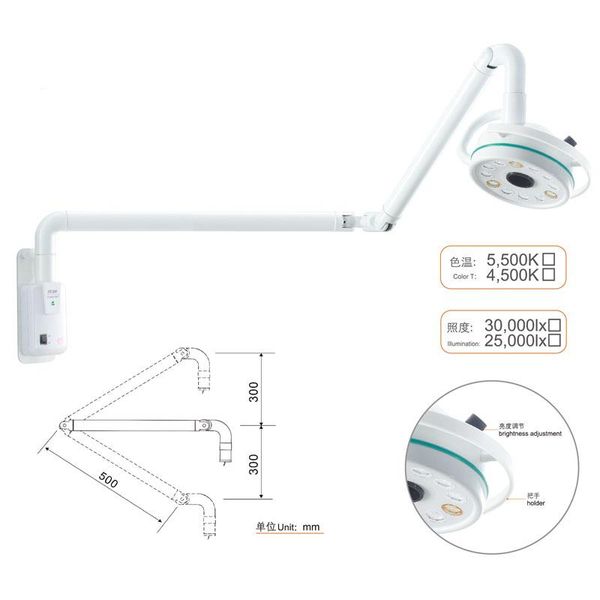 

wall mounted led lamp examination light shadowless dental department pet clinic operation portable lanterns