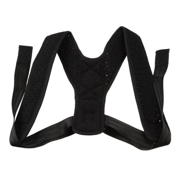 

details about posture corrector clavicle support brace for women & men resista belt lightweight padded neoprene back, Black;blue