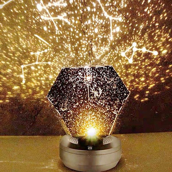 

night lights diy star projector color changing geometric table lamp baby light battery remote control gift decor home planetarium 5v