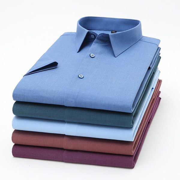 

men's short sleeve formal shirt summer stylish and comfortable 12 color options casual shirts, White;black