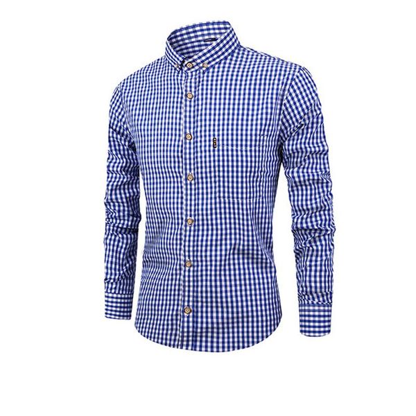 

autumn breathable men's plaid shirt 2021 casual men long sleeve cotton plus size black pocket clothing s-4xl shirts, White;black