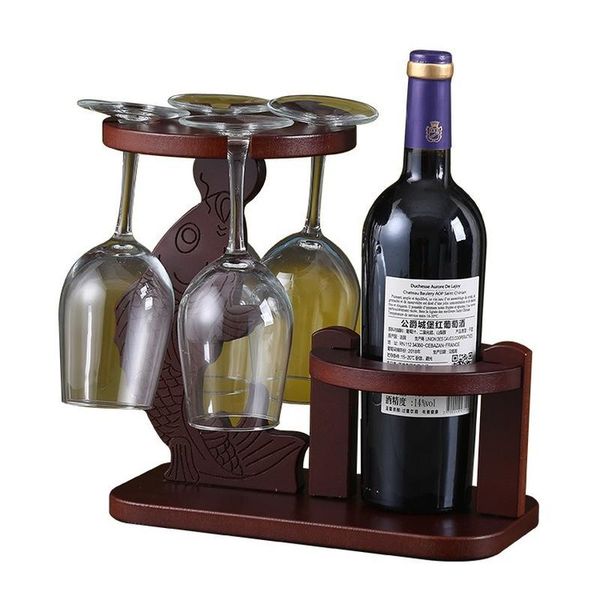 

tablewine racks fish display rack wooden stand home bar kitchen retro bottle holder