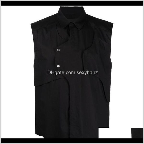 

apparel drop delivery s6xl 2021 men womens clothing hair stylist show asymmetric stitching sleeveless shirt plus size costumes mens casual s, White;black