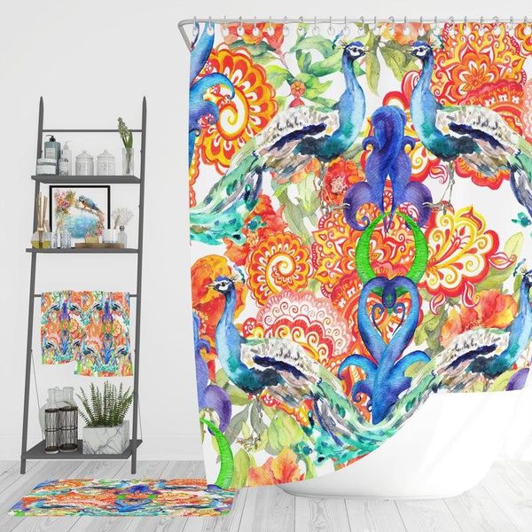 

shower curtains eclectic peacock curtain