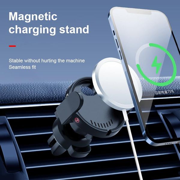 

cell phone mounts & holders magnetic car holder charging stand in air outlet navigation support for 4.7-6.7 inch smartphone magnet bracket i