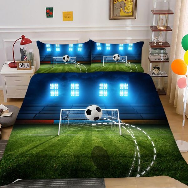 

bedding set  size football field print king duvet cover home use twin double full single unique design bed quilt sets