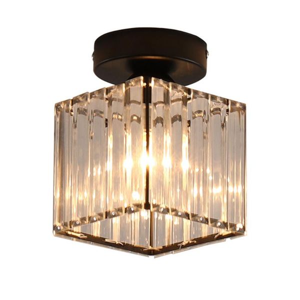 

ceiling lights lampara techo moderna led lamp corridor porch crystal aisle balck gold plafonnier living room