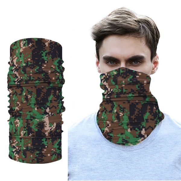 Unisex Camouflage Bandanas Baumwolle Kopfbedeckung Damen Schals Stirnband Herren Camping Gamaschen Braga Cuello Wanderschals