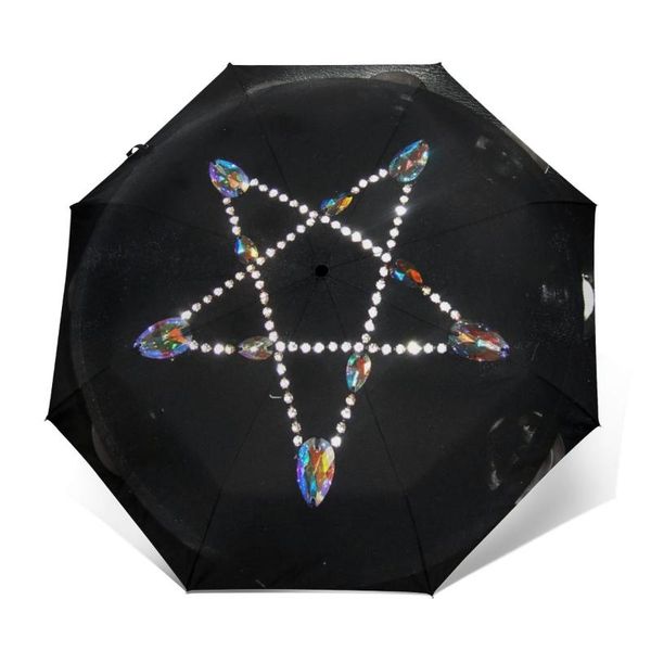 

umbrellas pentagram umbrella mini reinforced print travel waterproof auto