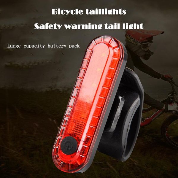 

waterproof rechargeable led usb mountain bike tail light taillight mtb safety warning bicycle rear lamp lights