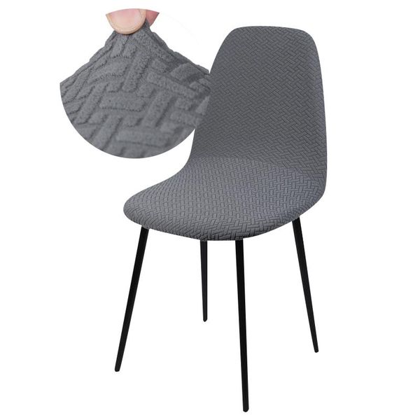 

chair covers 1 piece solid jacquard fabric seat cover elastic removable washable shell armless for home el banquet