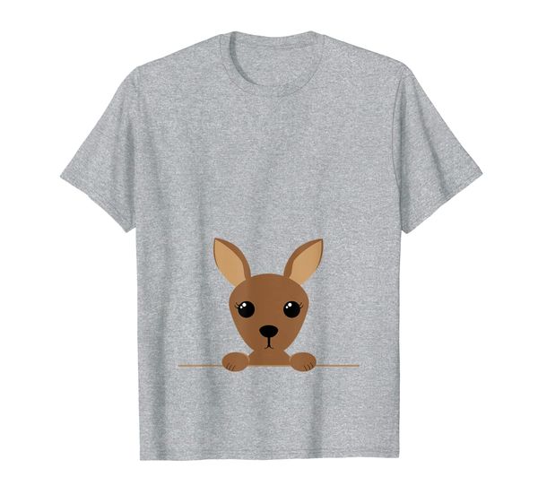 

kangaroo t-shirt cute joey in a pouch baby marsupial tee, White;black