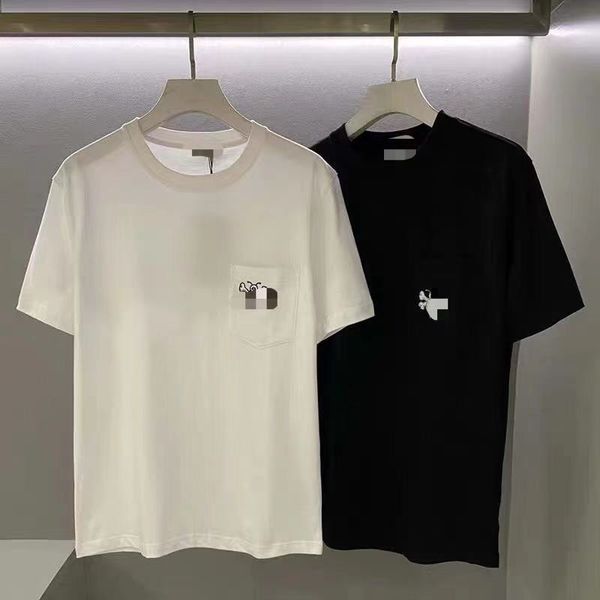 

brand 21ss early spring new d family bee embroidery simple couple short sleeve t-shirt, White;black