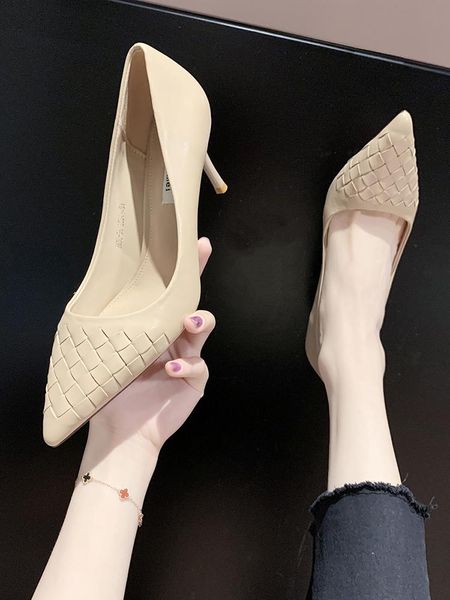 

dress shoes han edition shallow mouth pointed high-heeled in summer, Black