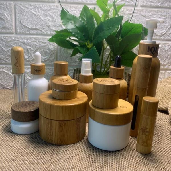 

storage bottles & jars cream jar bamboo 10g 30g friendly aluminum inner jar,natural face jar,empty cosmetic container