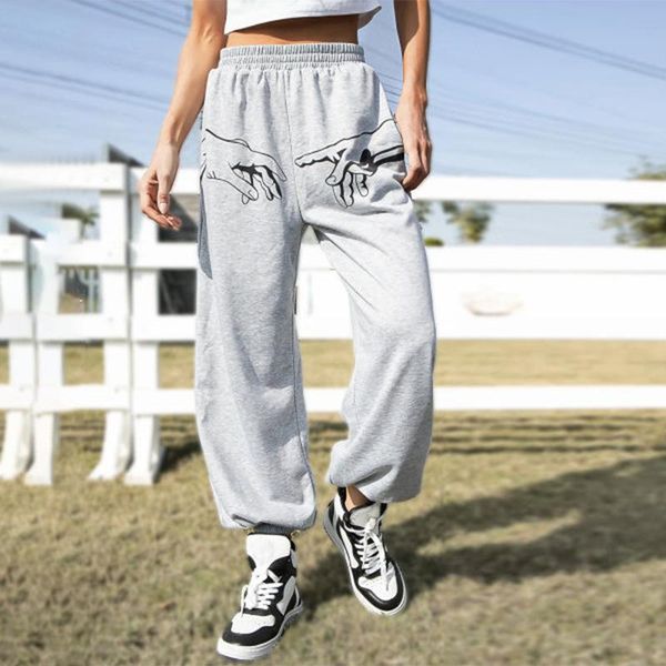 

style fashion women casual pants low waist elastic slim solid color print leisure clothes women's & capris, Black;white