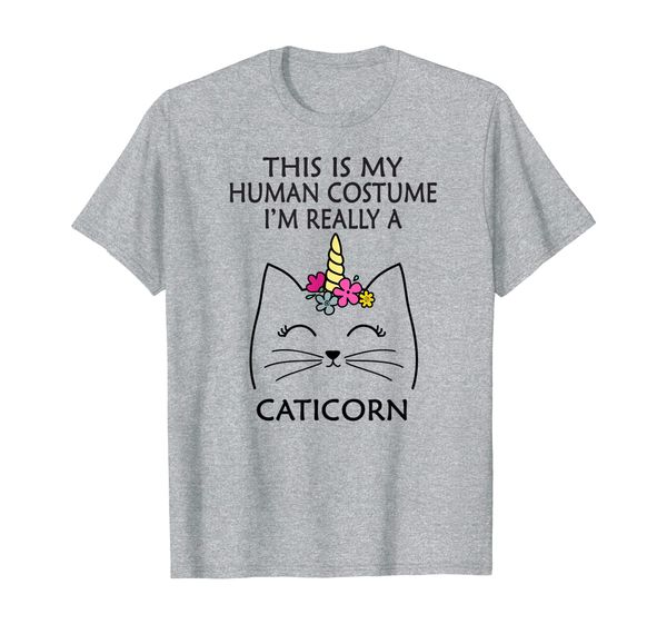 

this is my human costume i'm a really a caticorn t-shirt, White;black