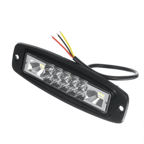 7-Zoll-Flutstrahl-LED-Arbeitslichtleiste, superschlank, Unterputzmontage, 10–30 V, 48 W, 6000 K, Weiß, für ATV, UTV, SUV, LKW, Motorrad