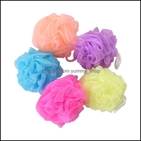 Bürsten Wäscher Badezimmerzubehör Hausgarten5 Farben 20 Gramm Kleine Farbe Luffa Dusche Peeling Mesh Pouf Badeschwämme für Kinder D