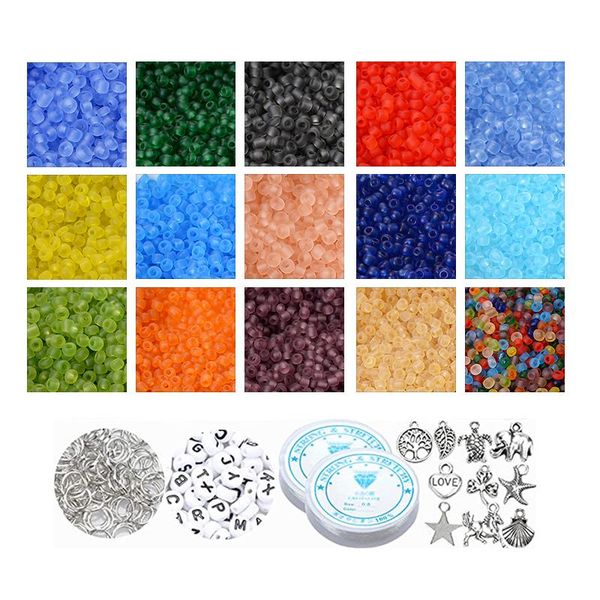 

other 2/3mm charm glass seed beads started kit small craft with tool for diy bracelet jewelry making findings accesories