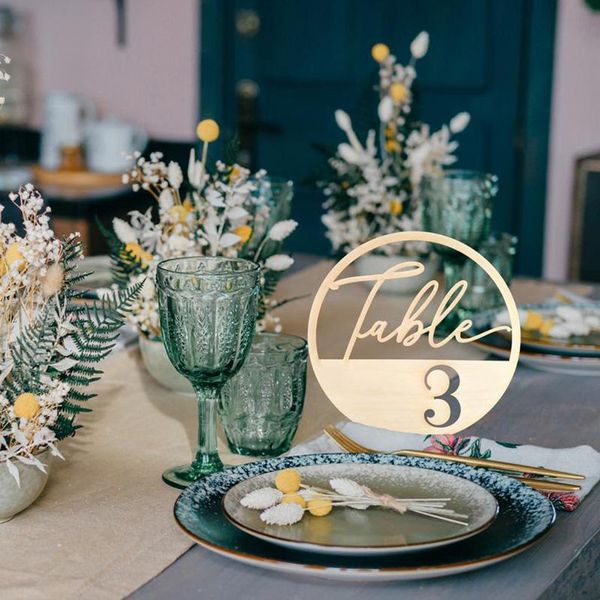 

party decoration rustic wedding wooden table numbers with holder set,personalized elegant number farmhouse decor for the home