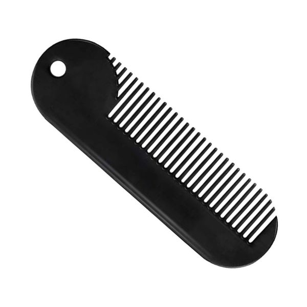 

hair brushes zinc alloy beard comb sturdy styling portable accessories useful supply salon gadget for men (black), Silver