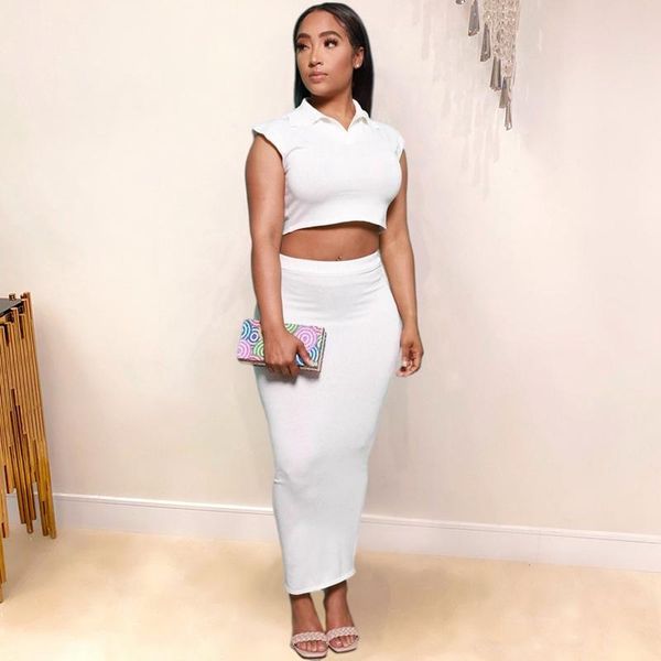 

women's swimwear women clothes two piece set summer skinny short sleeve t-shirt crop skirt suit club outfits streetwear wholesale i, White;black