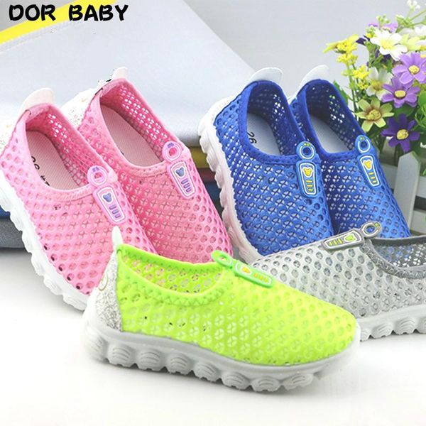 

summer kids shoes 2021 fashion mesh casual children sneakers for boy girl cusual slip on baby breathable light running shoe athletic & outdo, Black