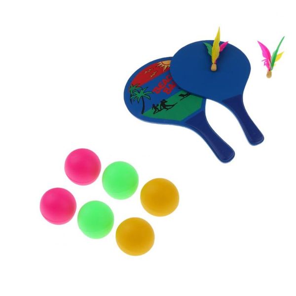 

table tennis balls children kids 1 pair beach racquets / racket & 6pcs cat toy