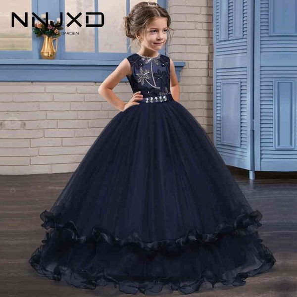 

girl flower petals wedding dress children bridesmaid outfits elegant dress for girls vestido party prom gown princess costume 210329, Red;yellow