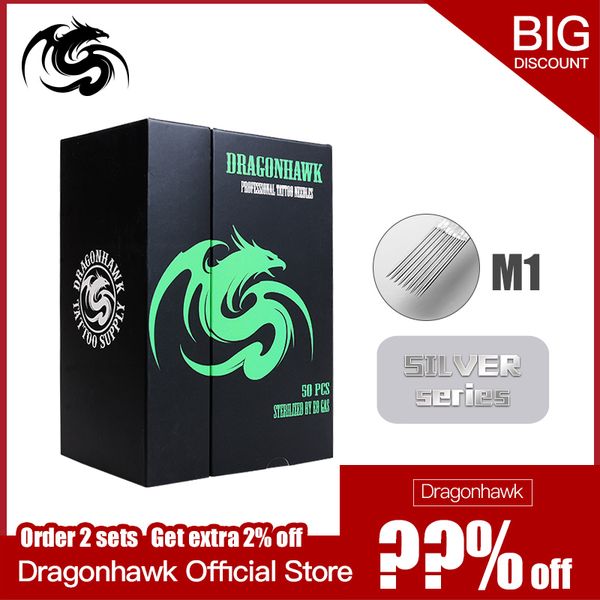 

50pcs disposable sterilized silver series tattoo needles m1 0.35mm tattoo suppliesscouts