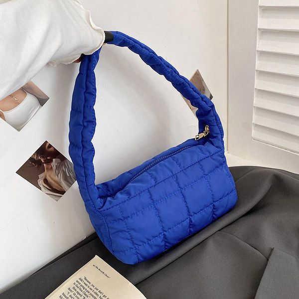

evening bags fashion candy color shoulder bag casual trend subaxillary autumn winter style cotton-padded women's cloud handbag
