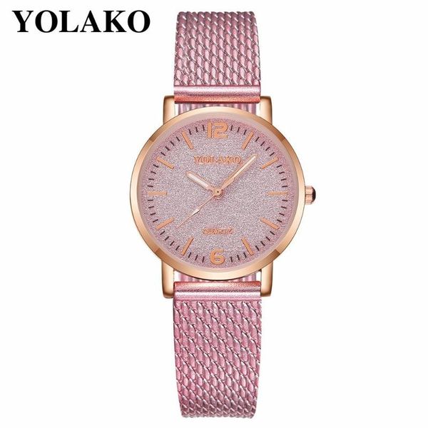

wristwatches fashion women starry sky watch casual luxury plastic leather quartz yolako relogio feminino, Slivery;brown