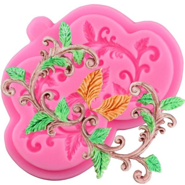 

cake tools diy lace flower vine pattern silicone mold mat fondant decorating chocolate candy mould