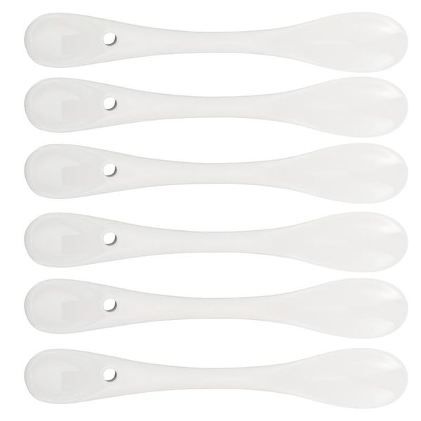 

spoons 6pcs coffee dessert mixing ceramic (white)