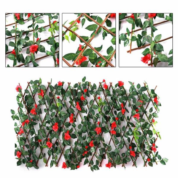 

fencing, trellis & gates 70cm artificial floral plant fence uv protected privacy screen outdoor indoor use garden backyard home decor greene