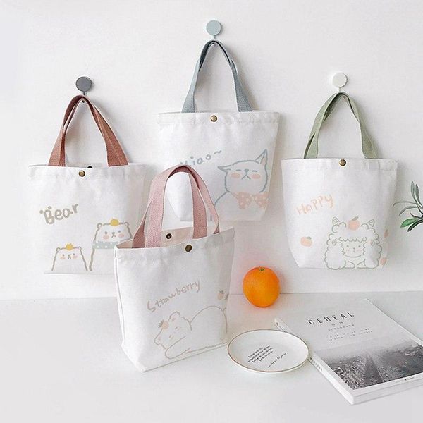 

japanese storage bag ins personality small fresh shopping handbag canvas bags